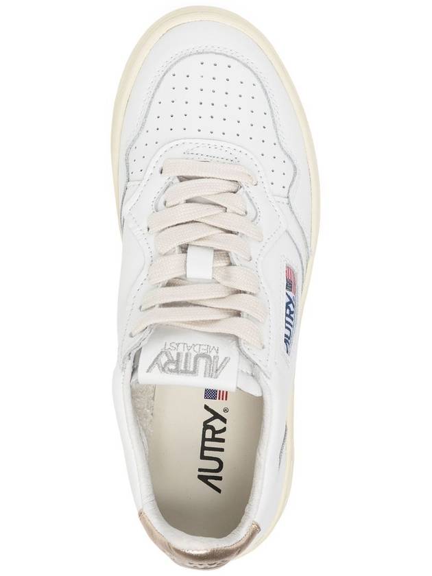 Medalist Goatskin Low Top Sneakers Gold White - AUTRY - BALAAN 5