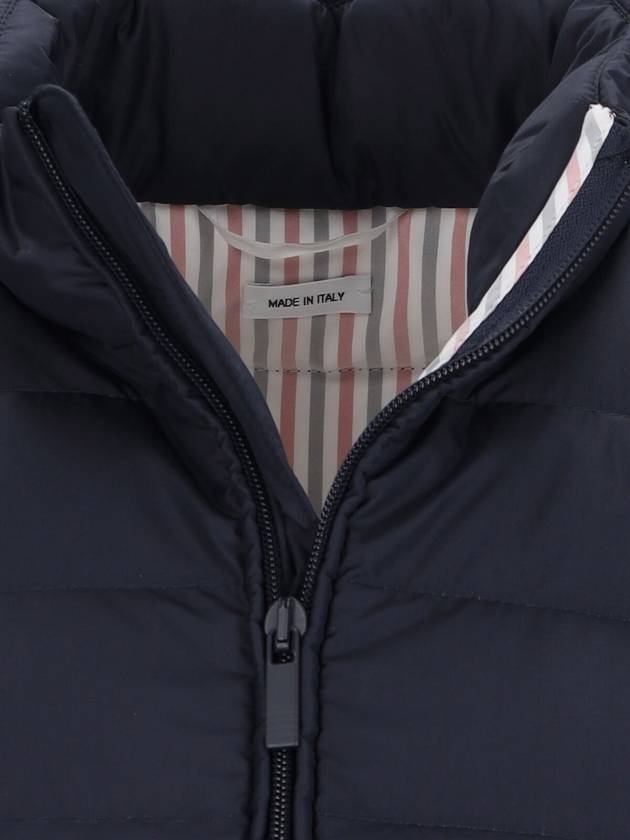 RWB Tab Zip-Up Pocket Vest Navy - THOM BROWNE - BALAAN 6