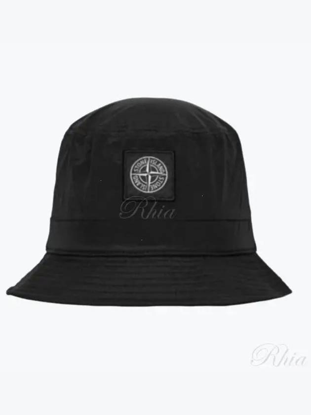 Logo Nylon Bucket Hat Black - STONE ISLAND - BALAAN 2