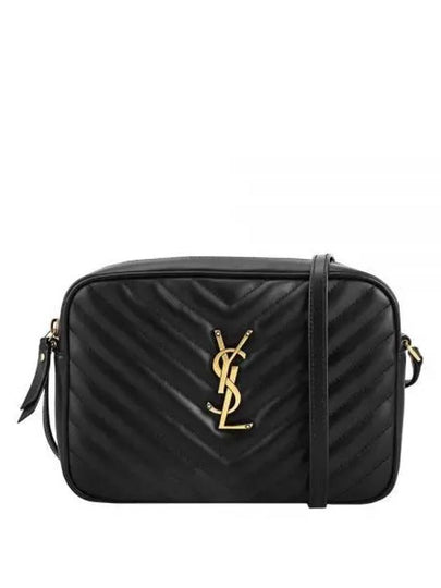 Lou Logo Quilting Cross Bag Black - SAINT LAURENT - BALAAN 2