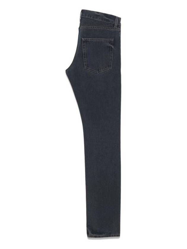 Classic Slim Cut Cotton Straight Jeans Black - SAINT LAURENT - BALAAN 3