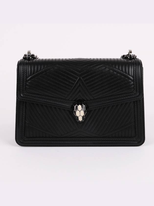 Serpenti black blast chain shoulder bag - BVLGARI - BALAAN 1