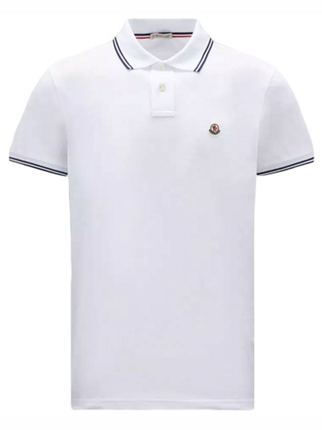 Moncler Logo Patch Cotton PK Shirt White - MONCLER - BALAAN 2