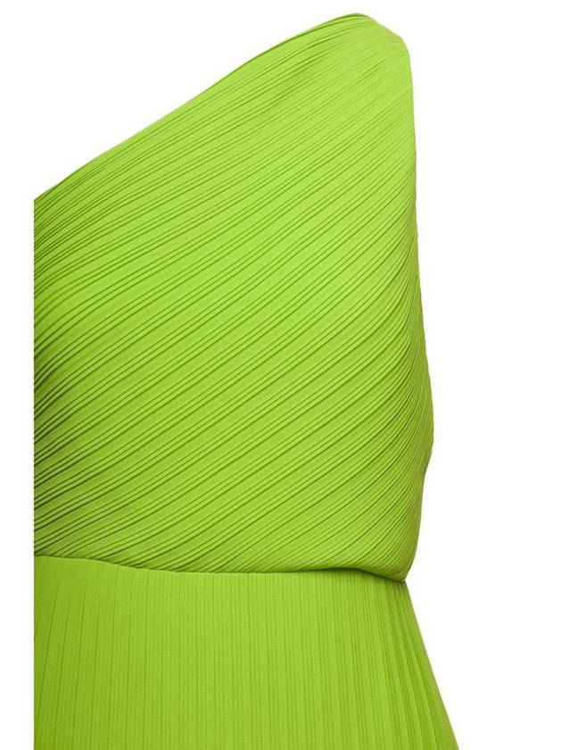 Green One Shoulder Maxi Dress In Techno Fabric Woman - SOLACE LONDON - BALAAN 3