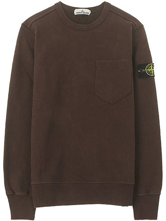 Waffen Patch Pocket Sweatshirt Dark Brown - STONE ISLAND - BALAAN 2