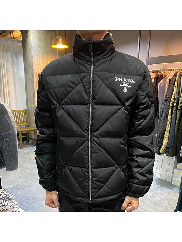 Re-Nylon Down Padded Jacket Black - PRADA - BALAAN 3