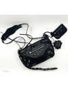 Zipper Stud Arena Lambskin Shoulder Bag Black - BALENCIAGA - BALAAN 2