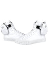 Pouch Re-Nylon Wheel High Top Sneakers White - PRADA - BALAAN 3