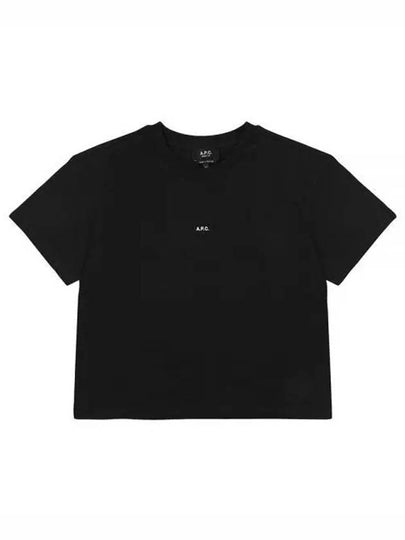 Boxy Micro Logo Short Sleeve T-Shirt Black - A.P.C. - BALAAN 2