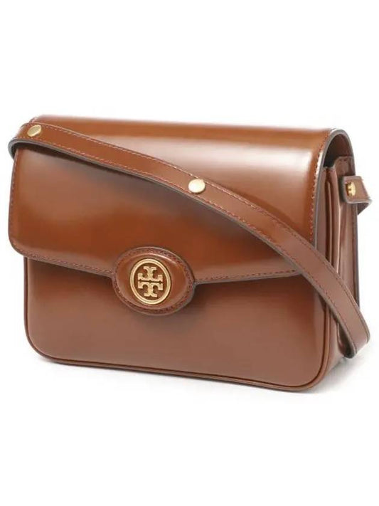 Robinson Spazzolato Convertible Logo Shoulder Bag Marone - TORY BURCH - BALAAN 2