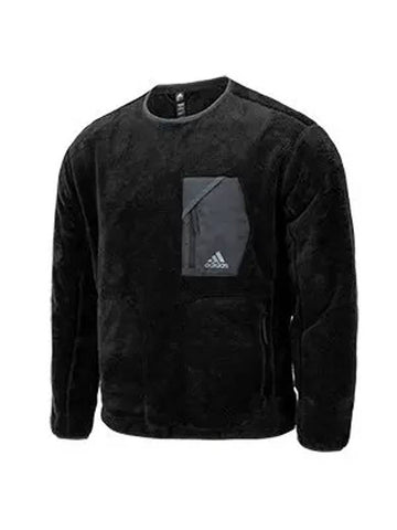 Fleece Crew Sweatshirt Black - ADIDAS - BALAAN 1