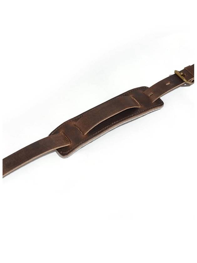 Snap hook leather strap dark brown - BLEU DE CHAUFFE - BALAAN 3