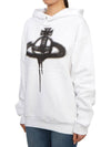 Spray ORB Logo Print Hoodie White - VIVIENNE WESTWOOD - BALAAN 3