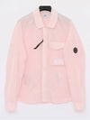 Chrome-R Pocket Over Long Sleeve Shirt Pink - CP COMPANY - BALAAN 3