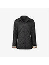 Frankby Diamond Quilted Jacket Black - BURBERRY - BALAAN 3