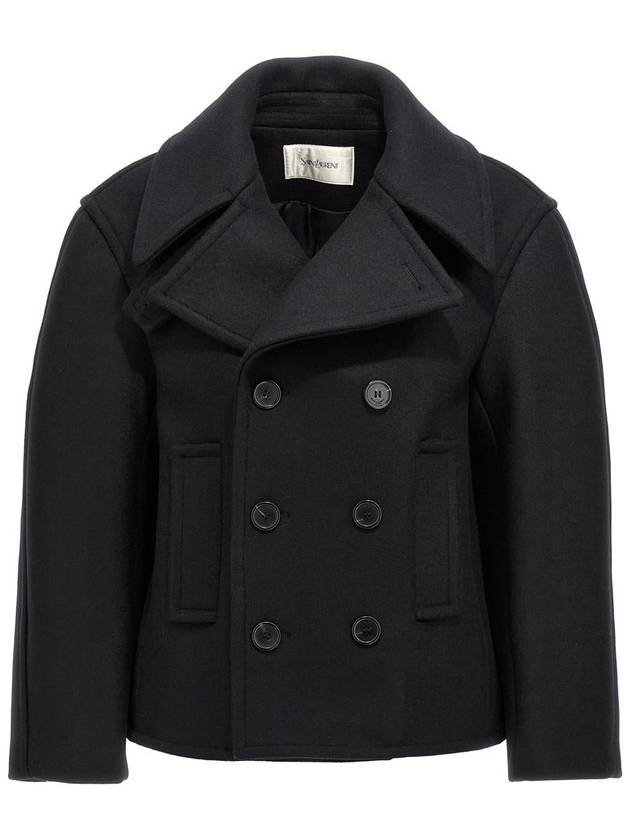 Saint Laurent Oversized Caban Coat - SAINT LAURENT - BALAAN 1