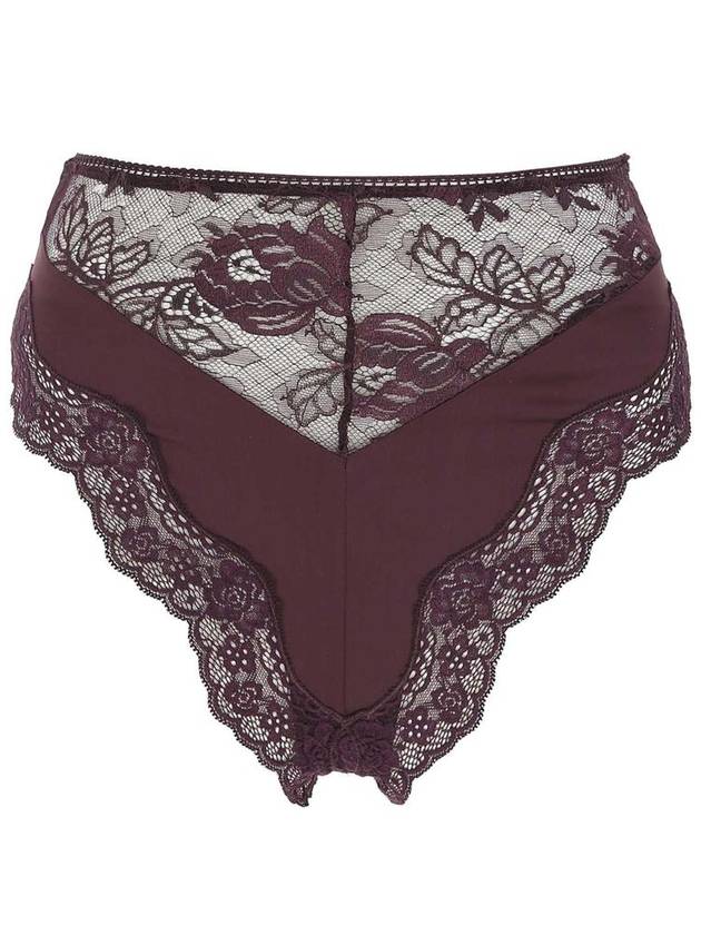 Women's Plum Stretch Silk Briefs Buffle - SAINT LAURENT - BALAAN 2