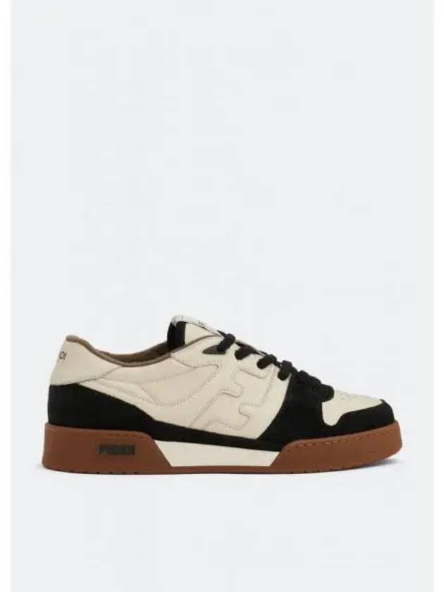 Match FF Logo Low Top Sneakers Black - FENDI - BALAAN 2