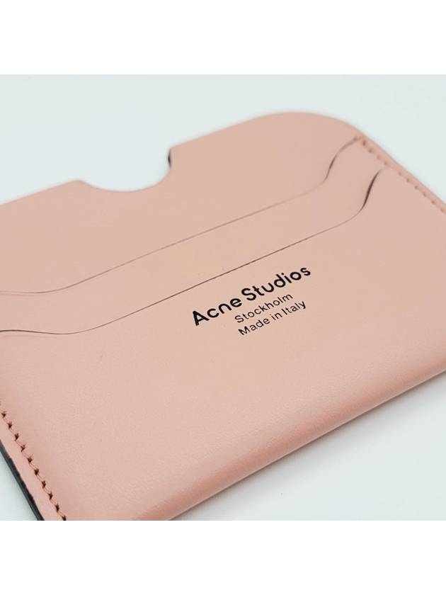 Studios Silver Logo 2-tier Card Wallet Salmon Pink - ACNE STUDIOS - BALAAN 4