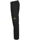 Men's Wappen Patch Cargo Track Pants Black - STONE ISLAND - BALAAN 3