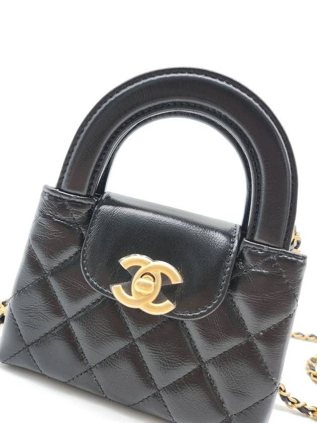 Classic Chain Shiny Aged Calfskin Mini Bag Black - CHANEL - BALAAN 7