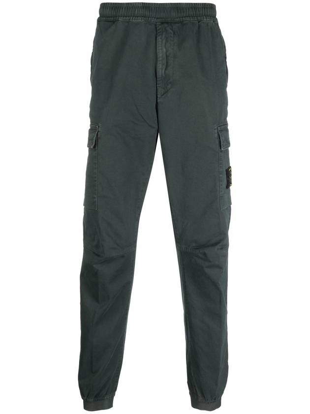 Waffen Patch Banding Cargo Straight Pants Green - STONE ISLAND - BALAAN.