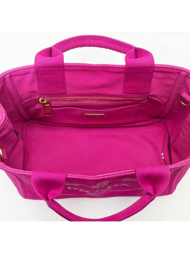 Hot pink Canapa canvas tote bag cross two way 4VPRB32420 - PRADA - BALAAN 6