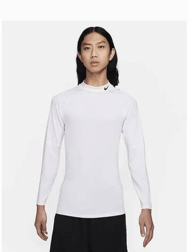 Pro Men s Dry Fit Fitness Mock Neck Long Sleeve Top White Black FB7909 100 699116 - NIKE - BALAAN 1