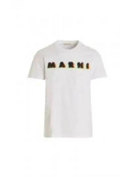 3D Logo Print Cotton Short Sleeve T-Shirt White - MARNI - BALAAN 2