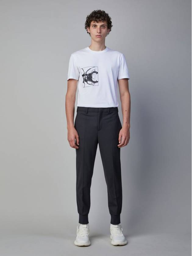 slim low rise rib cuff trousers track pants black - NEIL BARRETT - BALAAN 3