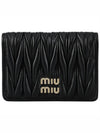 Matelasse Nappa Leather Card Wallet Black - MIU MIU - BALAAN 2