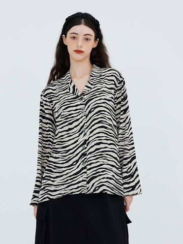 Zebra Collar Blouse - KOOKEESEE - BALAAN 1