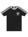 Adicolor 3 Stripes Pinstripe Short Sleeve T-Shirt Black - ADIDAS - BALAAN 3