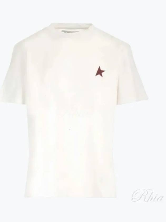 Small Star Crew Neck Short Sleeve T-Shirt White - GOLDEN GOOSE - BALAAN 2