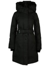 Women's Astrid Logo Down Long Padded Parka Black - NOBIS - BALAAN 3