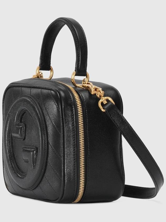 Blondie Top Zipper Leather Shoulder Bag Black - GUCCI - BALAAN 6