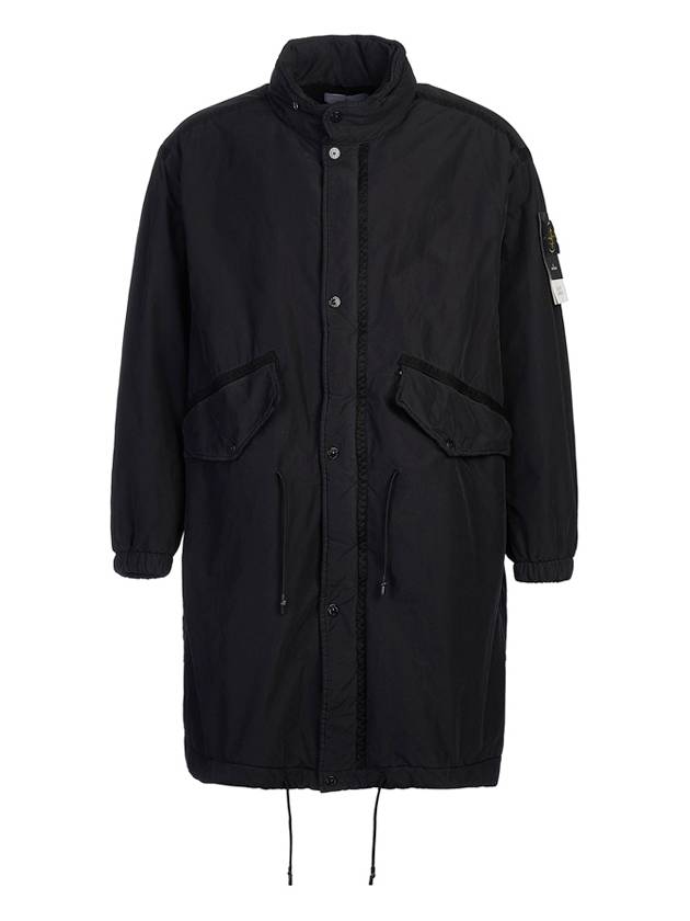 David Compass Badge Long Raincoat Black - STONE ISLAND - BALAAN 2