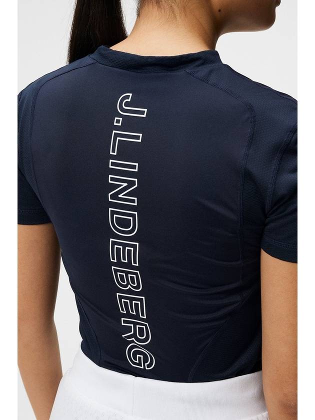 Marsha Logo Short Sleeve T-Shirt Navy - J.LINDEBERG - BALAAN 8