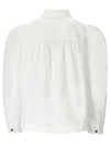 Cotton Poplin Long Sleeve Shirt White - GANNI - BALAAN 6