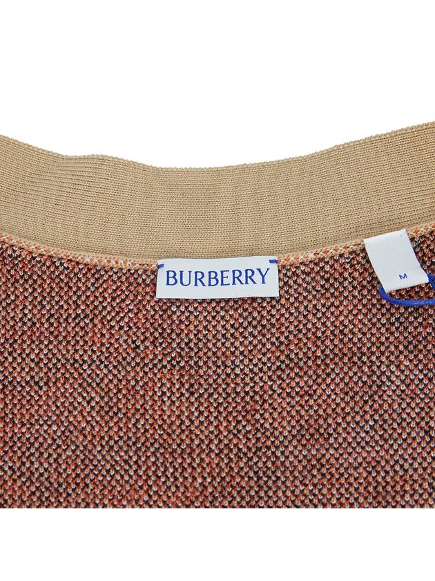 Check Wool Mohair Blend Cardigan Sand - BURBERRY - BALAAN 8