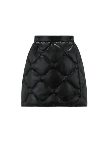 Padded A-Line Skirt Black - MONCLER - BALAAN 1