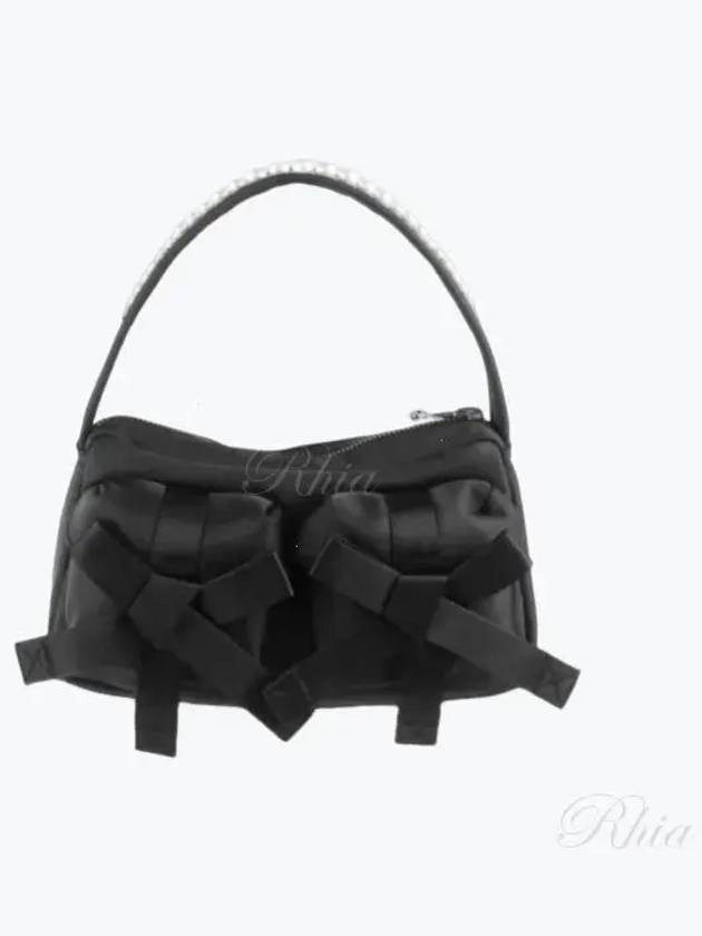 Utility bow pearl decoration tote bag 176B 0761 black - SIMONE ROCHA - BALAAN 1