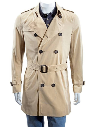 Burberry Men's Heritage Honey Kensinton Short Trench Brand Size 54 US Size 44 - BURBERRY - BALAAN 1