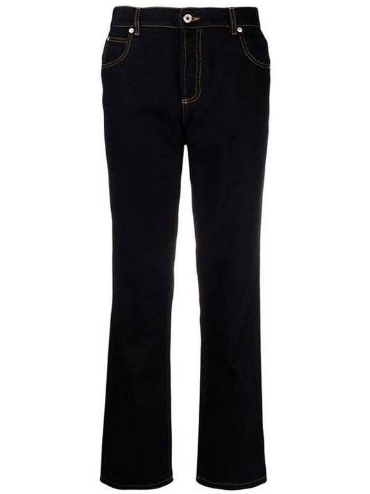 Anagram Pocket Tapered Jeans Black - LOEWE - BALAAN 1
