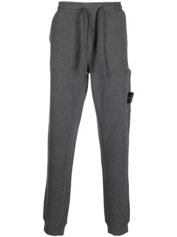 Waffen Patch Cotton Fleece Track Pants Dark Grey - STONE ISLAND - BALAAN 1