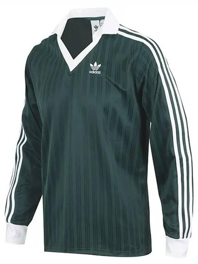 Adicolor Piqué Football Long Sleeve T-Shirt Mineral Green - ADIDAS - BALAAN 3