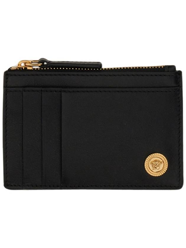 Medusa Logo Zipper Card Wallet Black - VERSACE - BALAAN 3