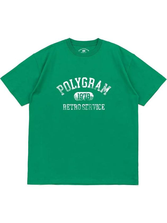 VINT RETRO SERVICE T SHIRTS KELLY GREEN - POLYGRAM - BALAAN 2