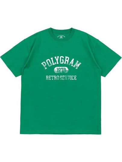 VINT RETRO SERVICE T SHIRTS KELLY GREEN - POLYGRAM - BALAAN 2