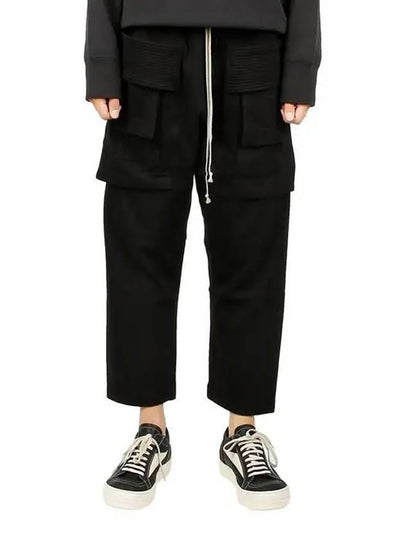 Dark Shadow Porterville Creech Drawstring Crop Track Pants Black - RICK OWENS - BALAAN 2